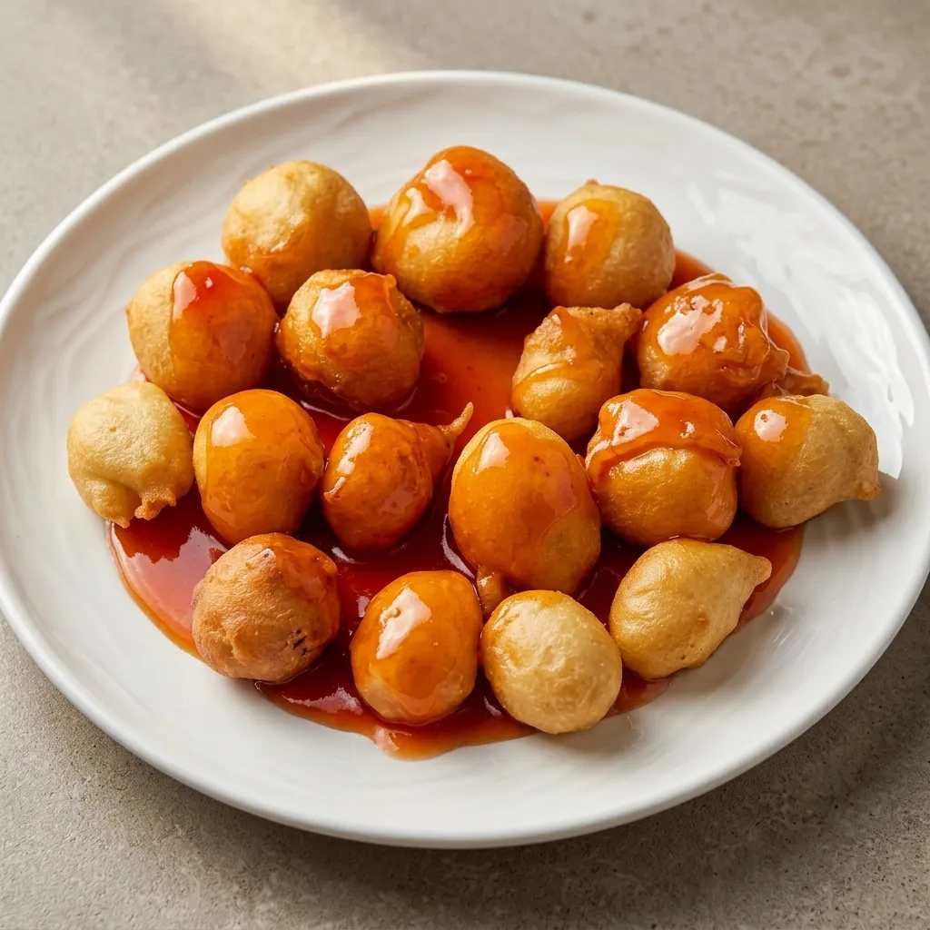 Sweet and sour chicken balls at Wok House Restaurant in Winnipeg, MB